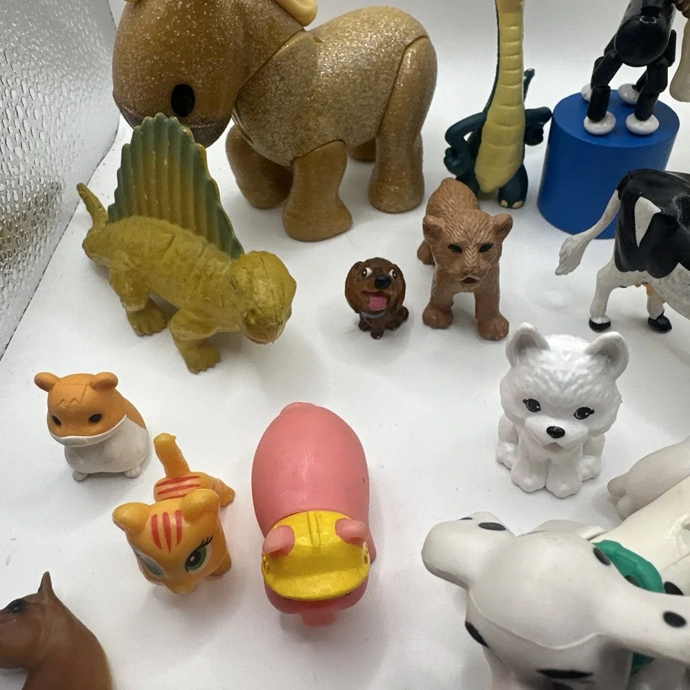 Mixed Animal Toy Figure Lot Farm Jungle Dinosaur Dog Cat Horse Unicorn Safari